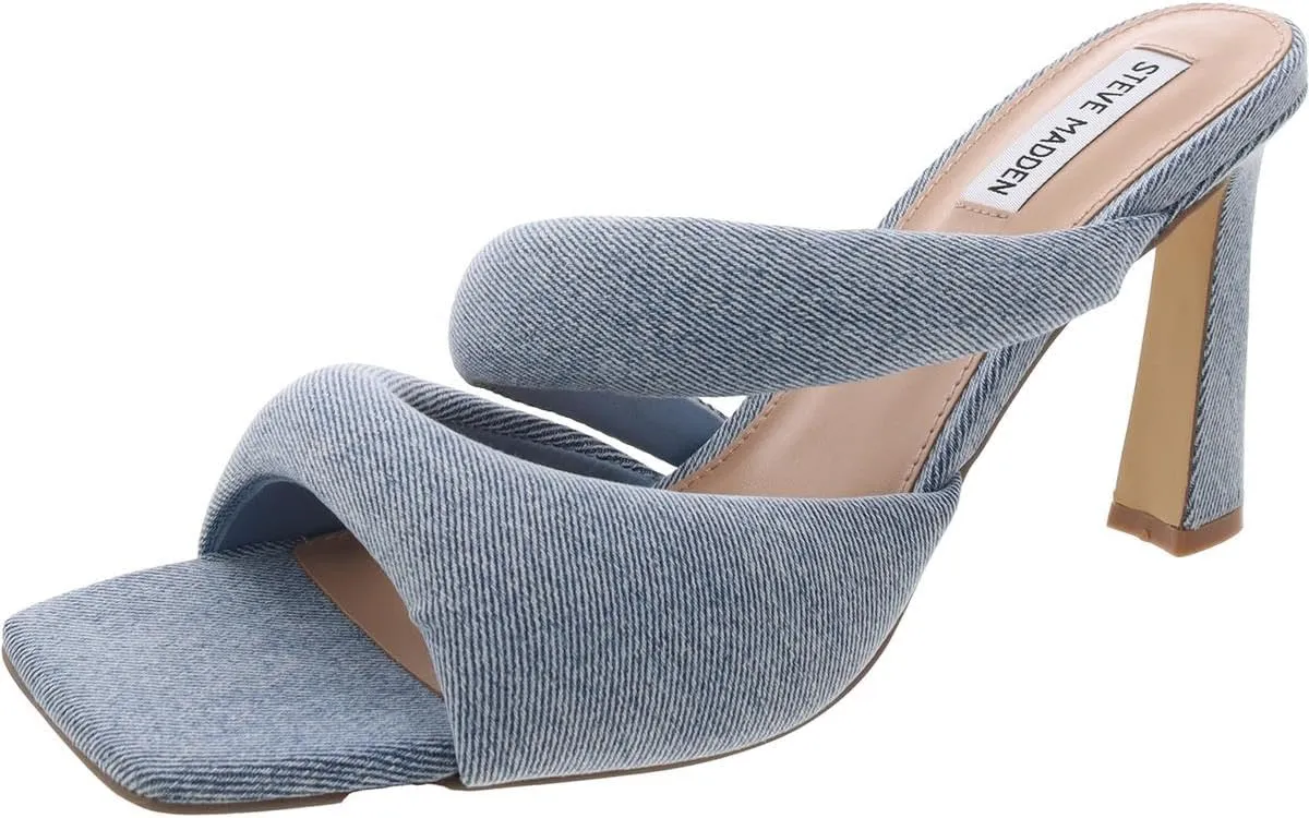 Steve Madden Womens Kloss Denim Slide Blue 11 Medium (B,M)