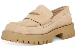 Steve Must-have Suede Toe Heeled Madden Rounded On Malvern Loafers Close Slip Chunky Limited stock Taupe