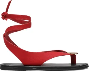 Strap Flip Flop Flat Sandals for Women with Metal Circular Ankle Strappy Ladies Fashion Cute Summer Thong Sandals Dressy.