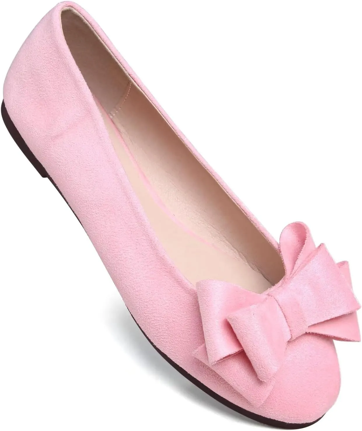 Stunner Women's Dress Flats Cute Round Toe Bowknot Flats Comfortable Ballet Flats Casual Slip On Flat Shoes