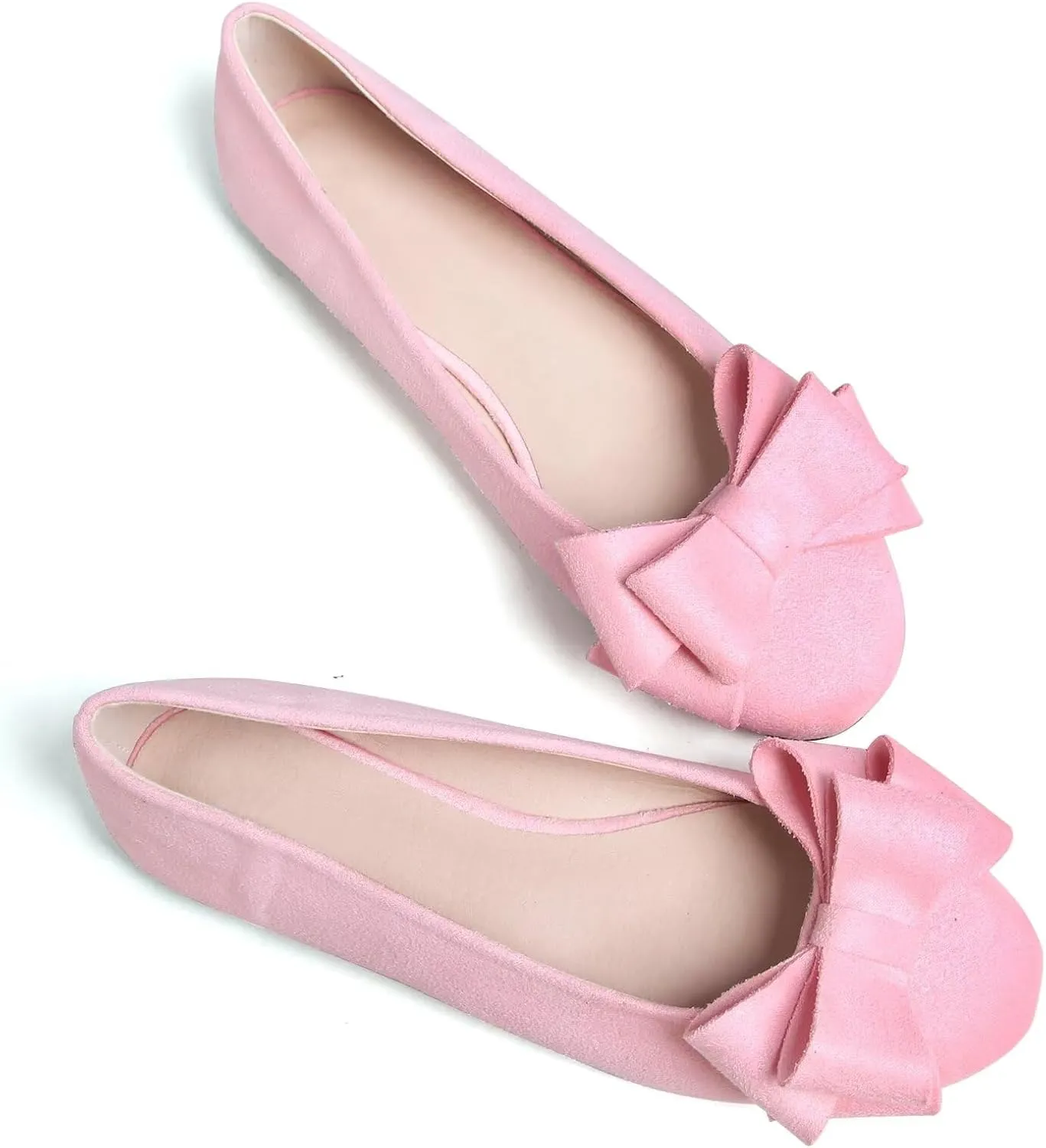 Stunner Women's Dress Flats Cute Round Toe Bowknot Flats Comfortable Ballet Flats Casual Slip On Flat Shoes