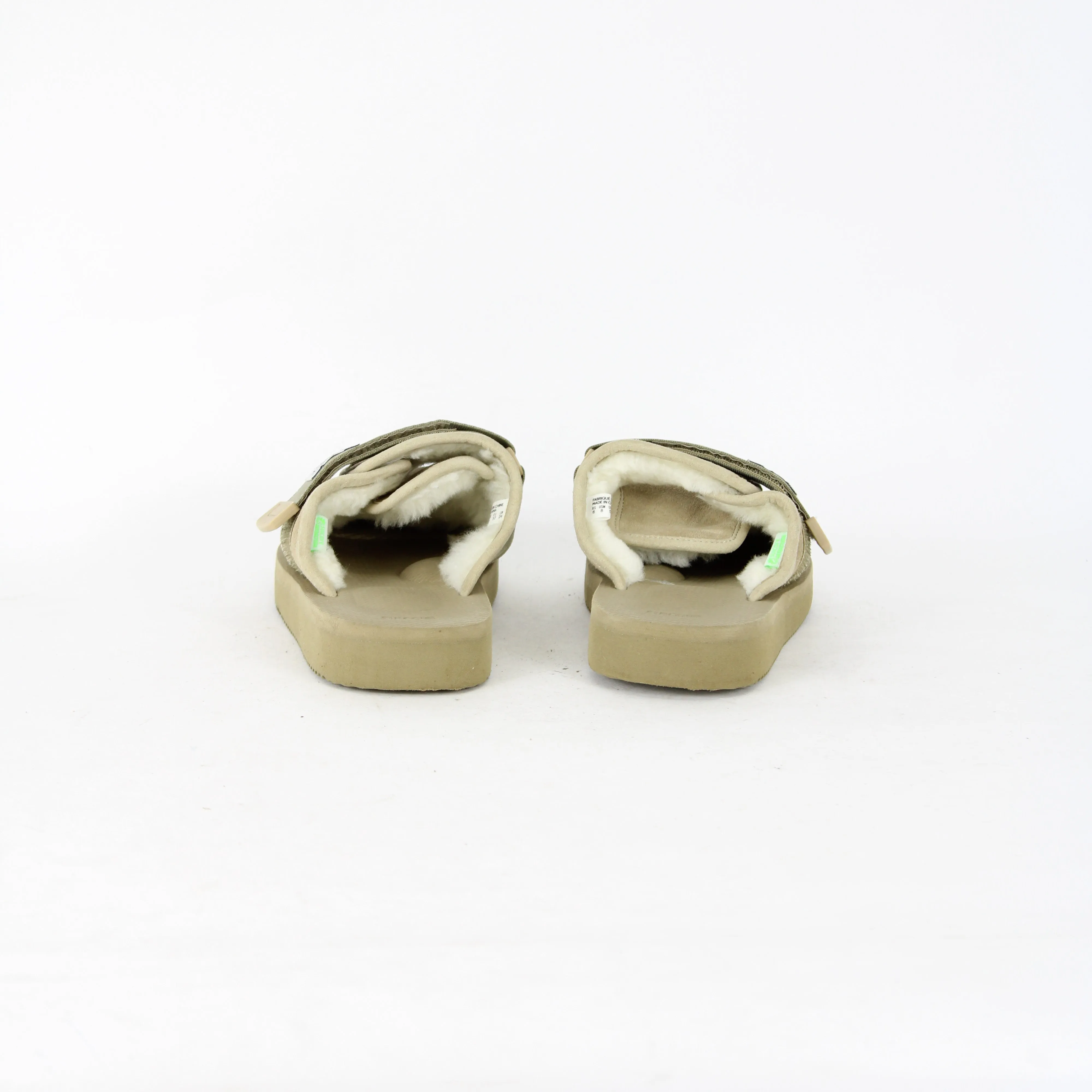Suicoke Beige Suede Slippers