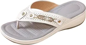 Summer Flip Flops for Women 2025 Arch Support Clip Toe Slip On Wedge Sandals Comfy Non Slip Cushioned Footbed Recovery Slides Ladies Slingback Beach Casual Shoes for Daily Wear Indoor Outdoor
