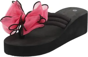 Summer New Plus Size High Heel Sandals Women's Fashion Beach Women's Shoes Flip Flops Beach Glass Wedges Shoes for Women