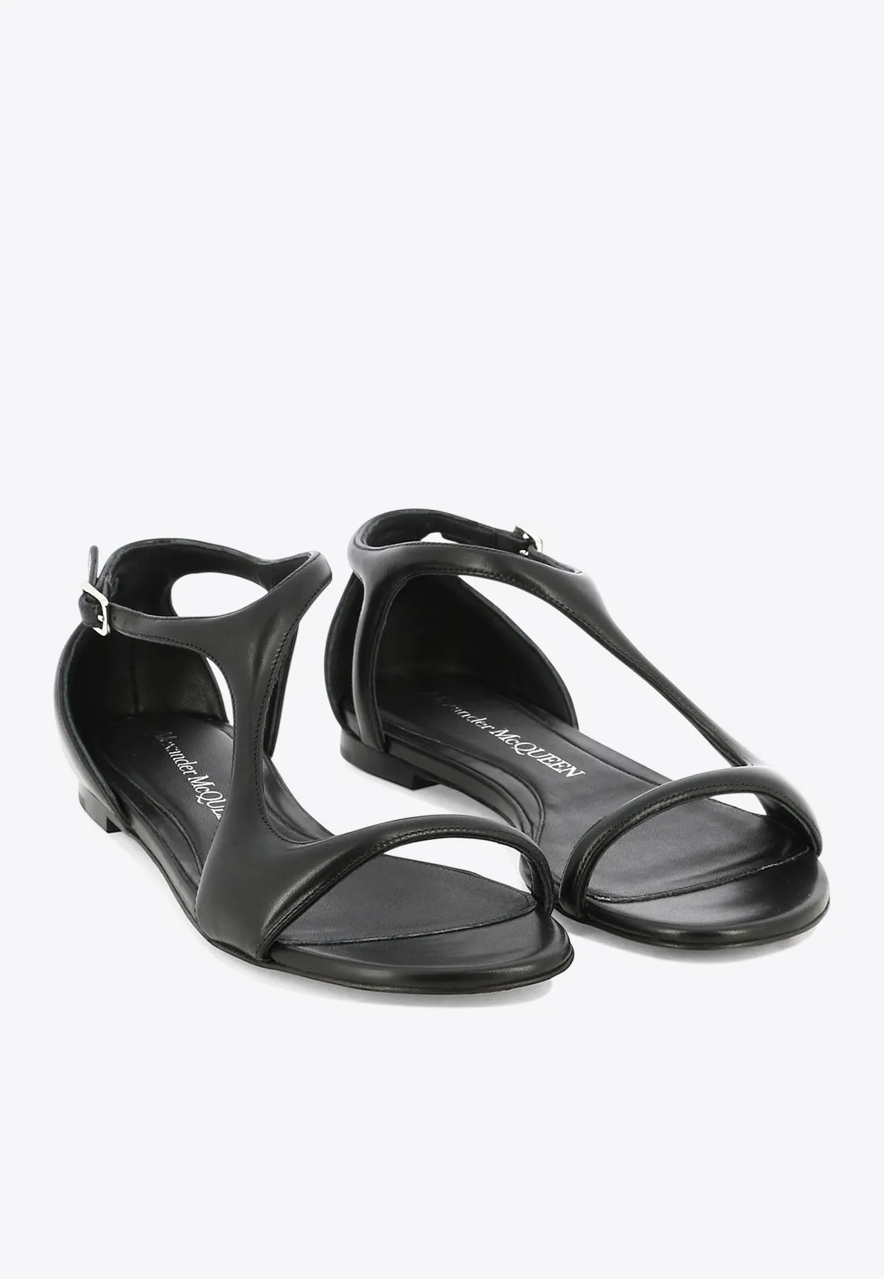Suppleness Leather Flat Sandals