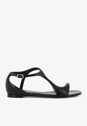 Suppleness Leather Flat Sandals