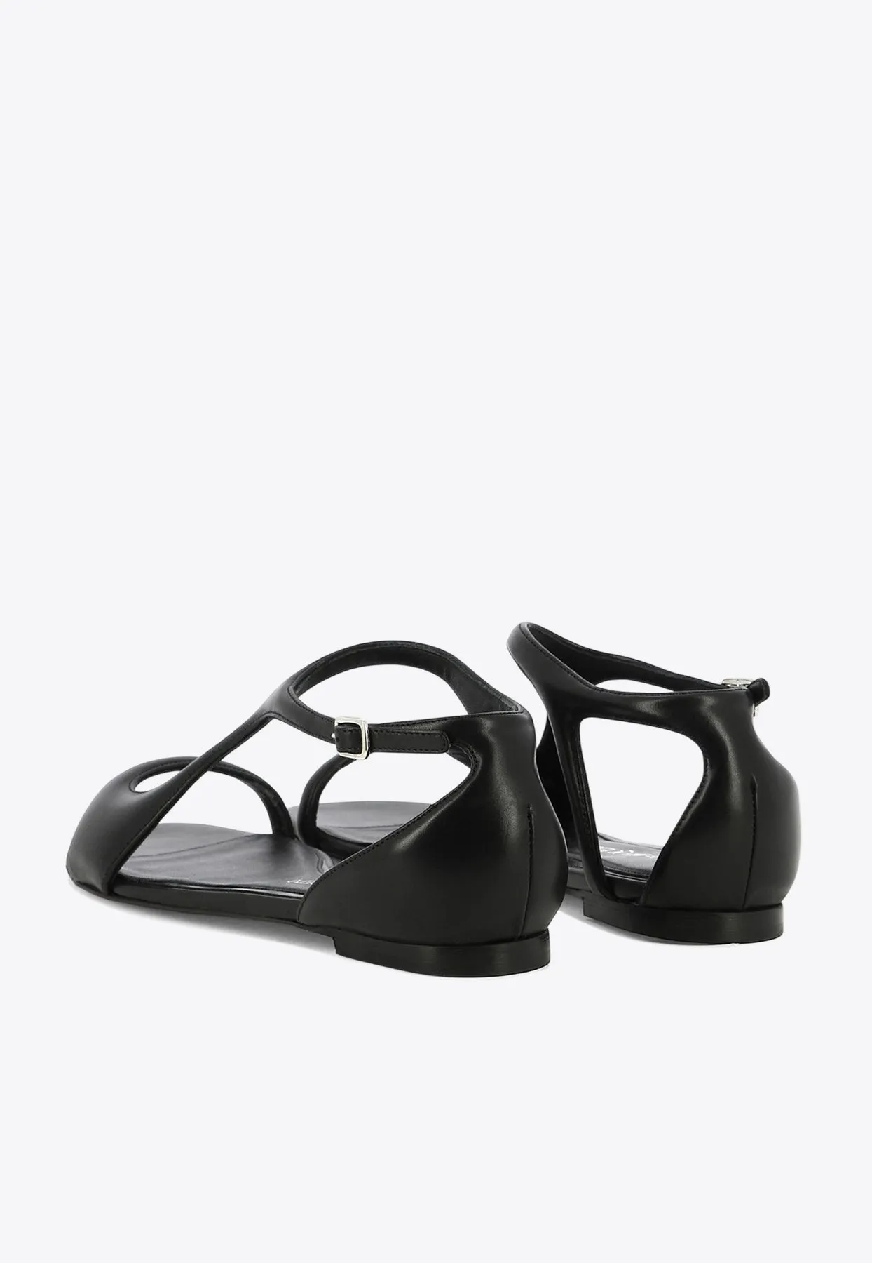 Suppleness Leather Flat Sandals