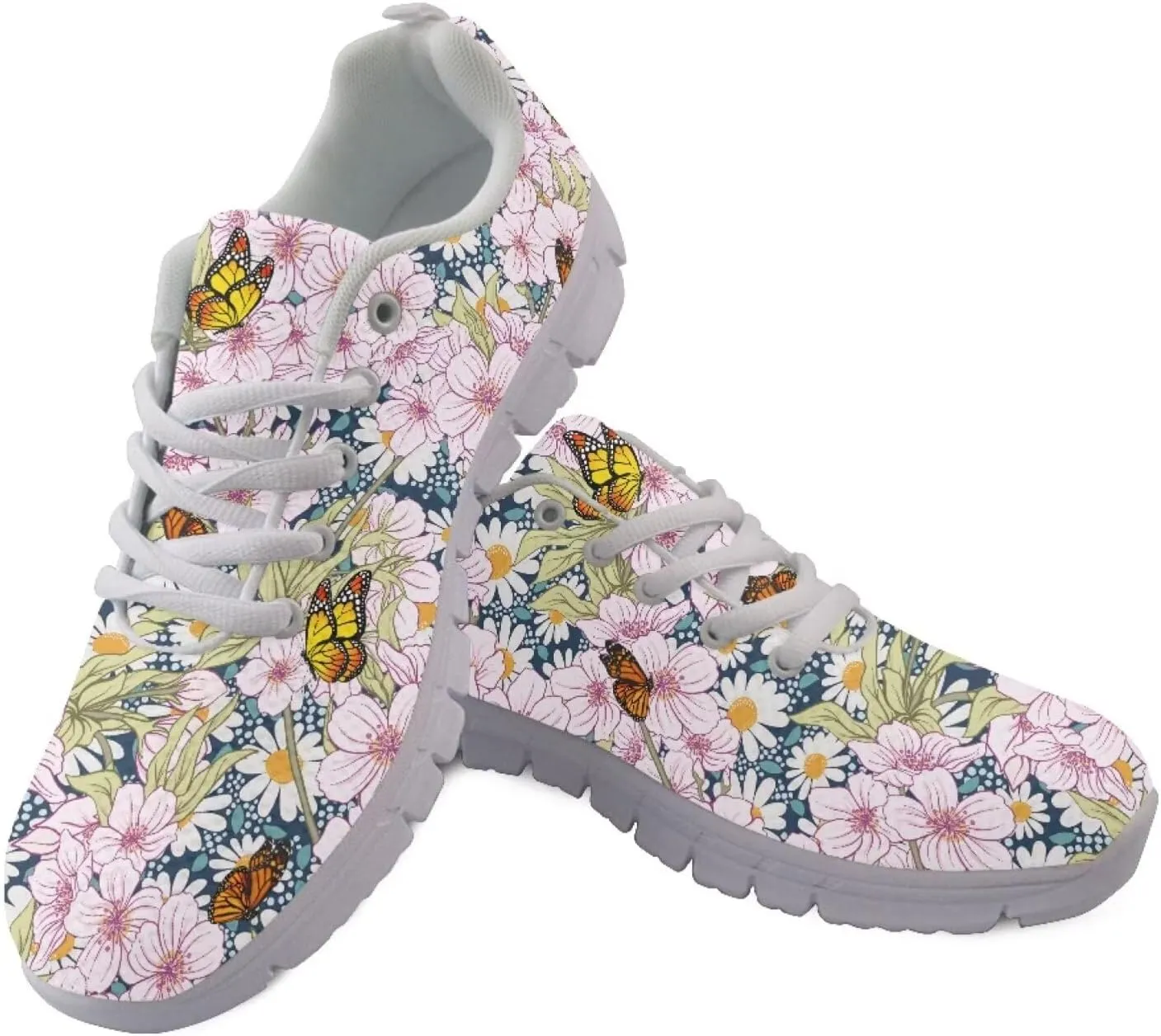 SYtrade Running Sneaker for Women Slip On Tennis Shoes Gym Sneaker White Sole