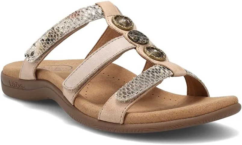 Taos Prize 4 Women's Walking Sandal - Stylish and Adjustable Three Strap Open Back Slide On Walking Sandal with Premium Arch Support and Cushioning for All Day Comfort