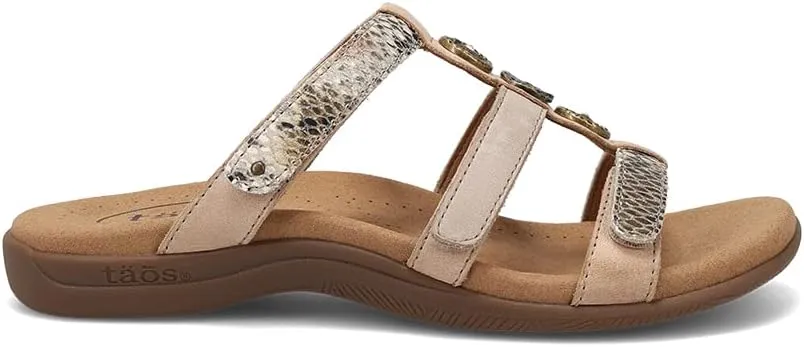Taos Prize 4 Women's Walking Sandal - Stylish and Adjustable Three Strap Open Back Slide On Walking Sandal with Premium Arch Support and Cushioning for All Day Comfort