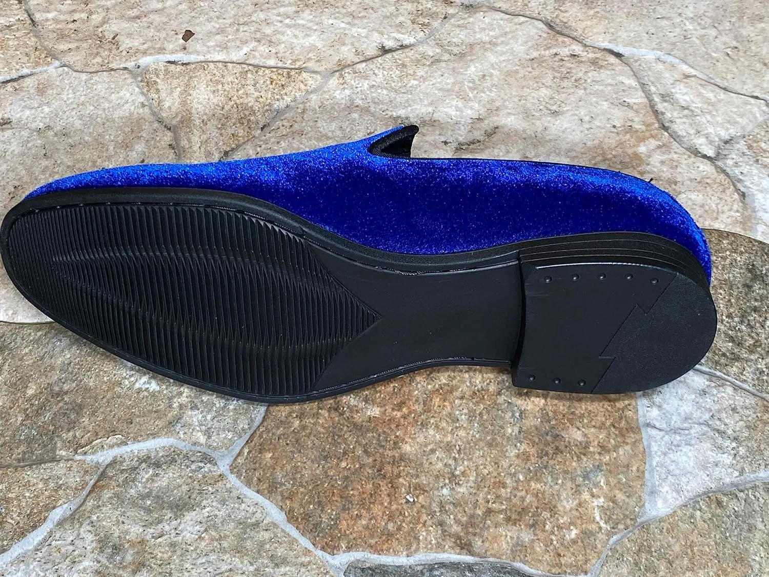 Terroni Men's Slip-On Loafer Shoe-Faux Suede-Tassel-Fashionable-Italian Design-Luxury Comfort Dress Shoe- Wedding Shoe-Prom Shoe (Royal Blue, 10)