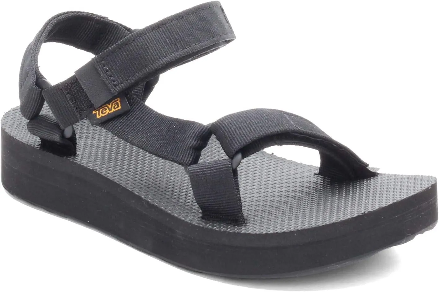 Teva womens Midform Universal Wedge Sandal, Black, 9 US