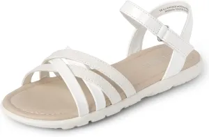 The Children's Place Girls Flat Sandals with Adjustable Ankle Strap