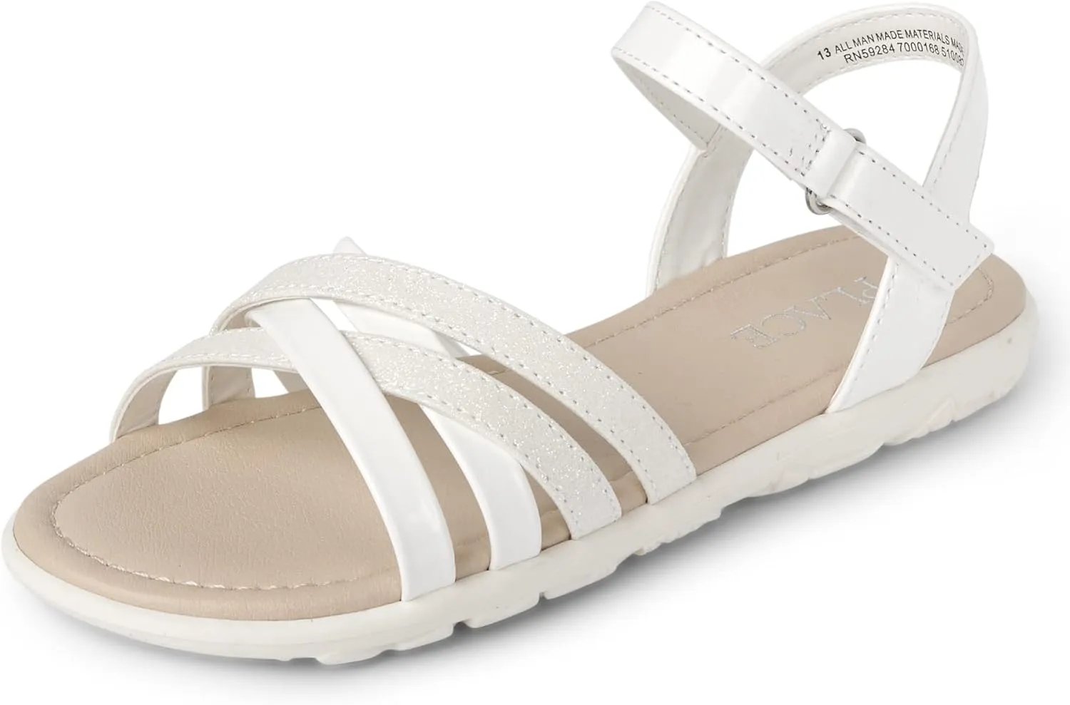 The Children's Place Girls Flat Sandals with Adjustable Ankle Strap