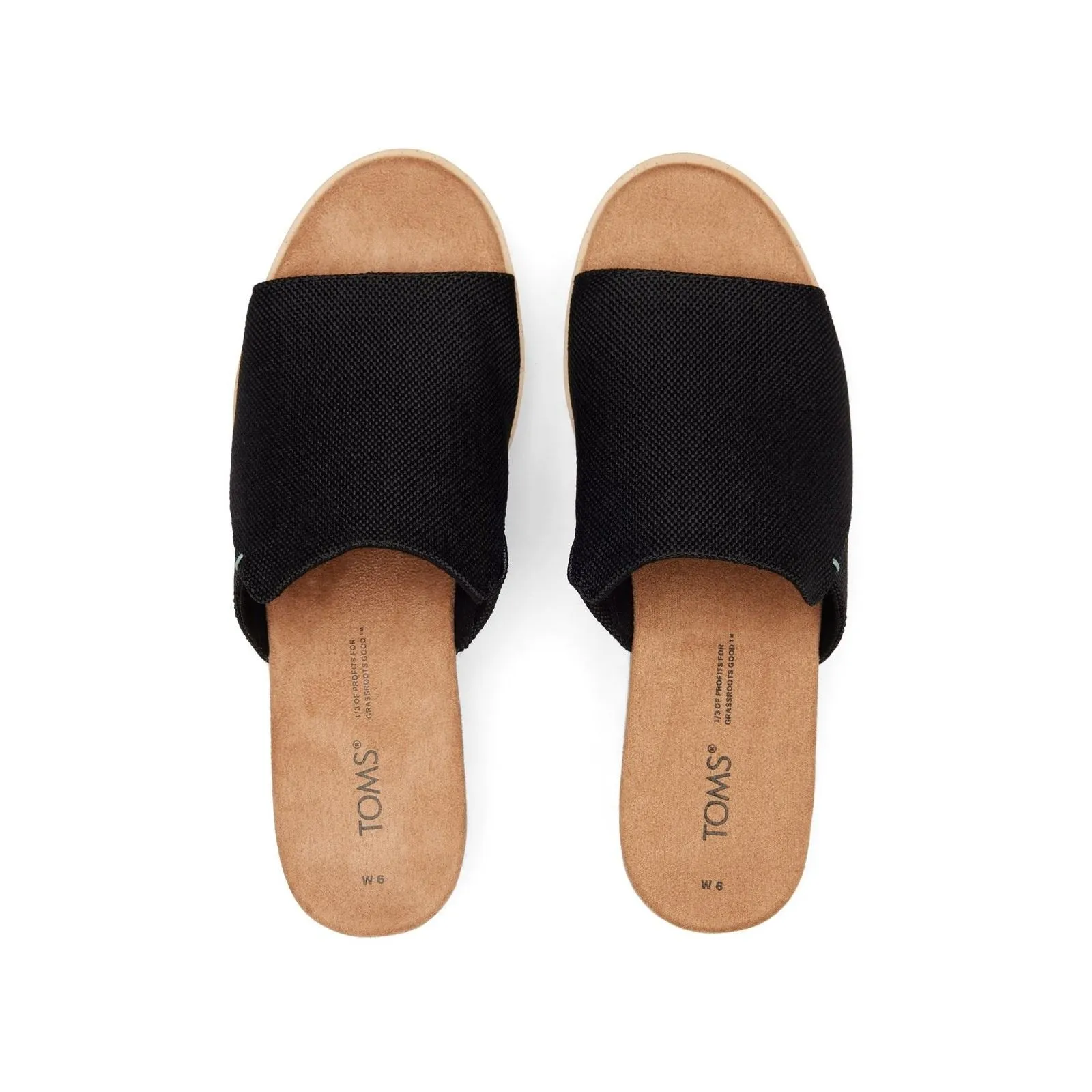 TOMS Women's Diana Mule Wedge in Black