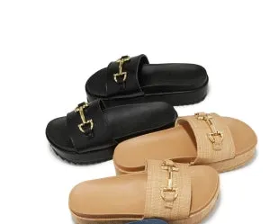 Top Tracy-36 Chunky Platform Slip-on  Open Round Toe Mule Slide-beige
