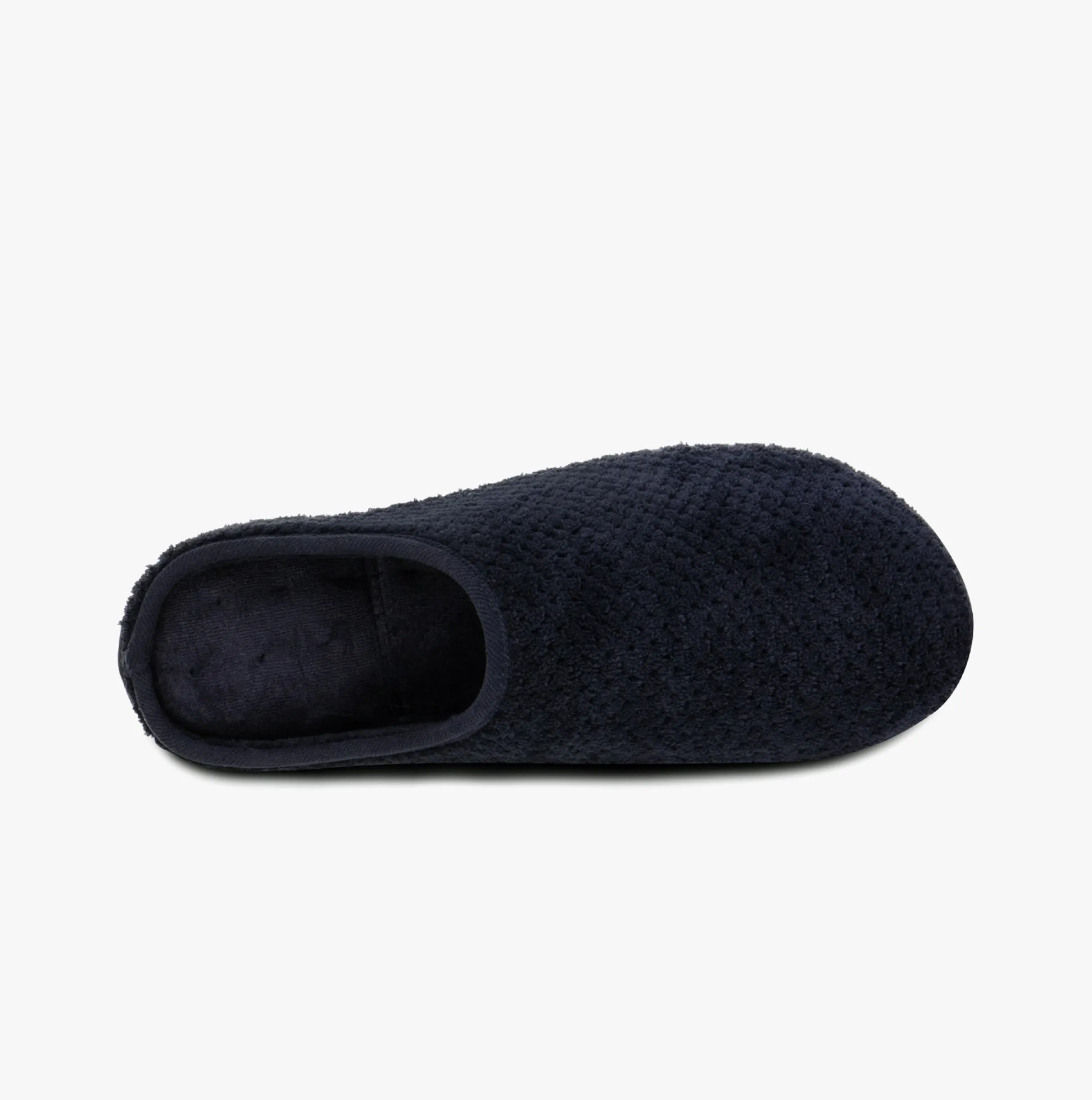 Totes Isotoner SWEPT BACK POPCORN MULE Mens Mule Slippers Navy