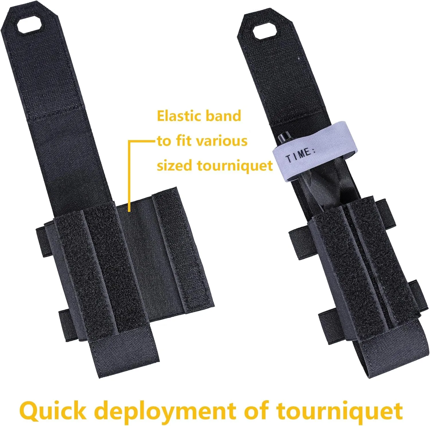 Tourniquet Pouch IFAK Trauma Kit Storage, JX Tacfancier Tourniquet Holder Flat Cover MOLLE Mounted, TQ Holder Trauma Shears Pouch