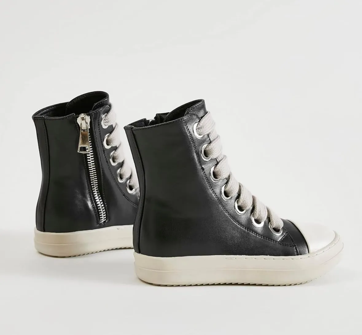 Trendy High Top Platform Sneakers for Women Breathable PU Leather Trainer Sneakers, Comfortable, Lighweight and Stylish. Sizes 6-13.