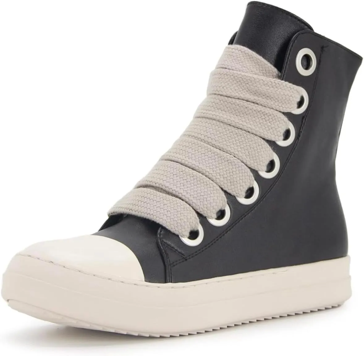 Trendy High Top Platform Sneakers for Women Breathable PU Leather Trainer Sneakers, Comfortable, Lighweight and Stylish. Sizes 6-13.