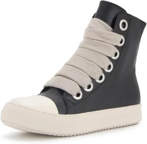 Trendy High Top Platform Sneakers for Women Breathable PU Leather Trainer Sneakers, Comfortable, Lighweight and Stylish. Sizes 6-13.