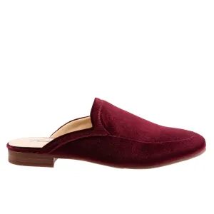 Trotters Ginette T2159-628 Womens Burgundy Suede Slip On Mule Sandals Shoes