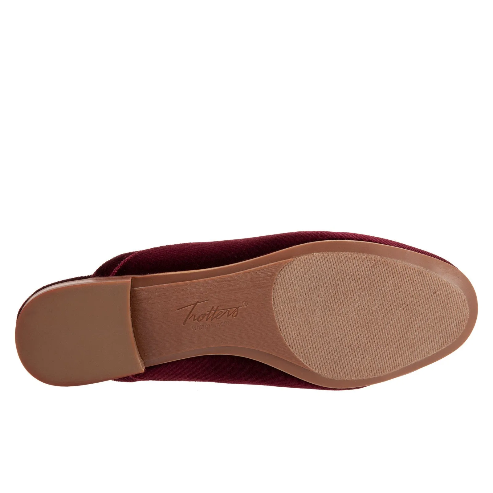 Trotters Ginette T2159-628 Womens Burgundy Suede Slip On Mule Sandals Shoes