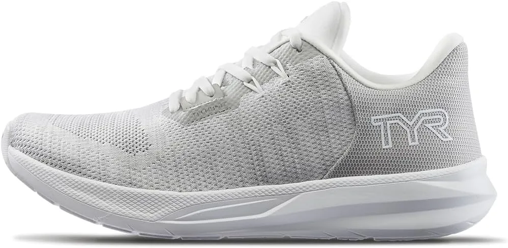 TYR Unisex Techknit RNR-1 Trainer Running Shoes Sneaker, White Heather, 8 US Men