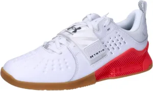 Under Armour Unisex UA Reign Lifter Training Shoes - TPU-Injected Heel Lift Support 10.5/12 White/Black