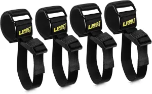 Upgraded UTV Gun Holder for Shovel Rifle Bow, Roll Bar Mount Tool Strap Compatible with Polaris RZR Ranger Can am SXS ATV Boat Lawn Movers - 4 Pack