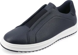 Vance Mens Matteo Slip-on Textured Sneaker Tru Comfort Foam Round Toe Rubber Sole Casual Fashion Shoes Navy 11 Medium MENS US