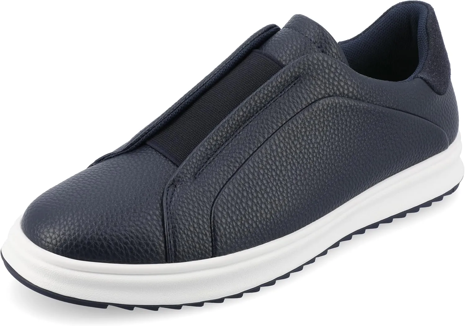 Vance Mens Matteo Slip-on Textured Sneaker Tru Comfort Foam Round Toe Rubber Sole Casual Fashion Shoes Navy 11 Medium MENS US