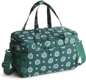 Vera Bradley Recycled Lighten Up Cooler, Gotham Green and White Bandana Paisley