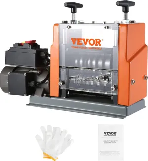 VEVOR Electric Wire Stripping Machine, 0.06”-0.98” Automatic Wire Stripper Machine, 60 W, Wire Stripper with Visible Stripping Depth Reference, 6 Round & 1 Flat Channels Electric Wire Stripper