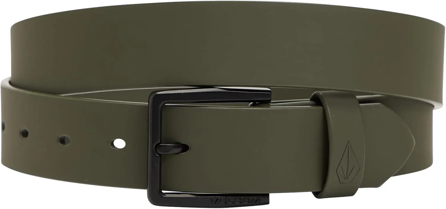 Volcom mens Flat Bar Pu Belt