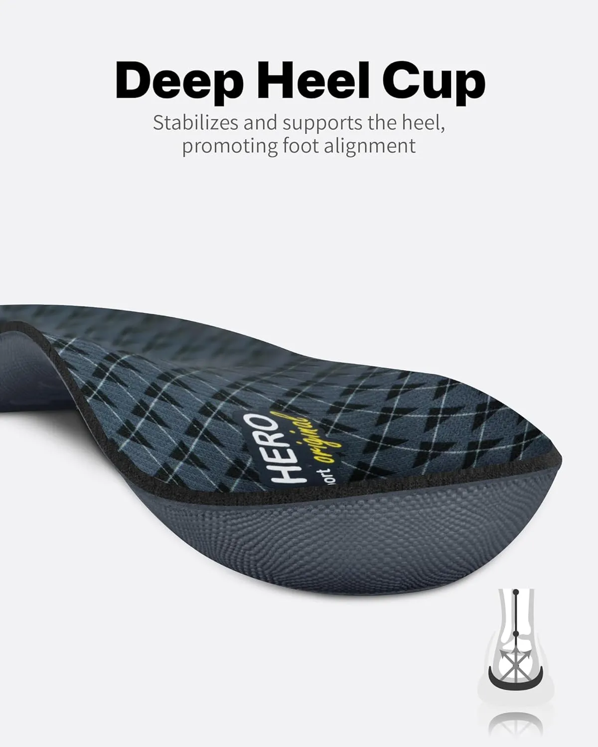 Walkhero Arch Support Insoles - Plantar Fasciitis Orthotic Shoe Inserts with Everyday Comfort and Support, Relieve Foot Pain and Flat Foot (Mens 6-6 1/2 | Womens 8-8 1/2 Gray)