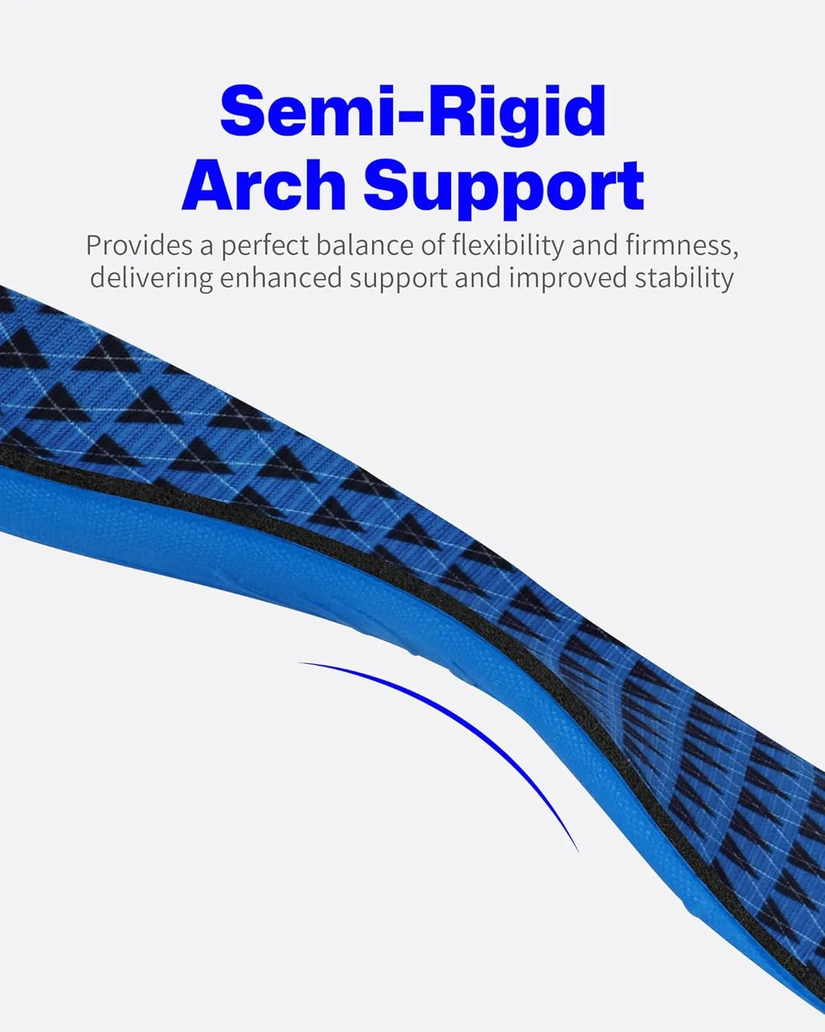 Walkhero Plantar Fasciitis Inserts - Arch Support Orthotic Insoles for Flat Foot and Foot Pain, Everyday Comfort and Support (Mens 7-7 1/2 | Womens 9-9 1/2 Blue)