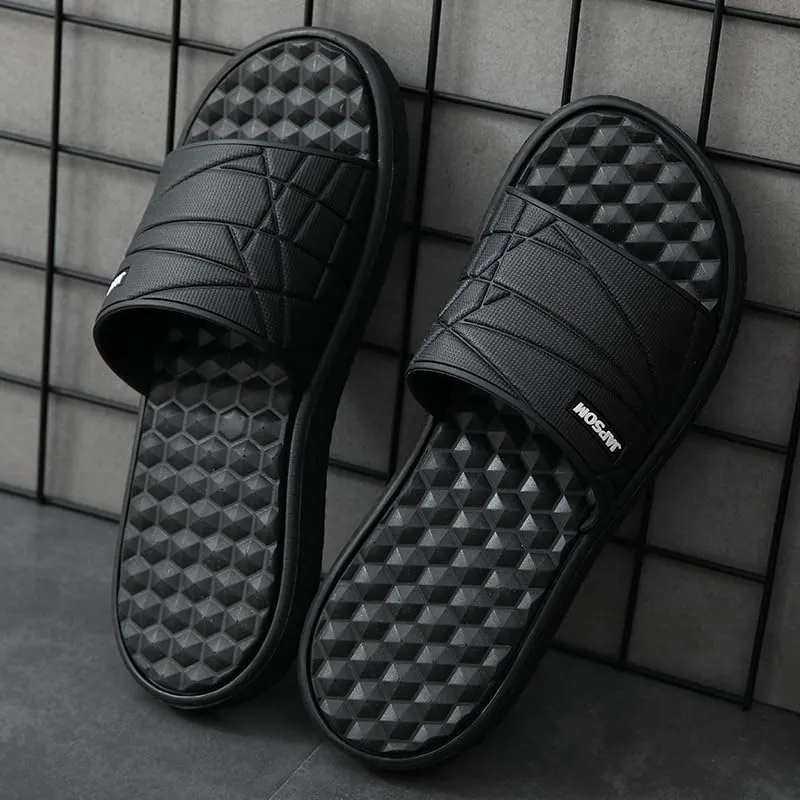 Waterproof Slide Sandal for Men,Thick Soft Sole Quick Dry Home Shower Shoes