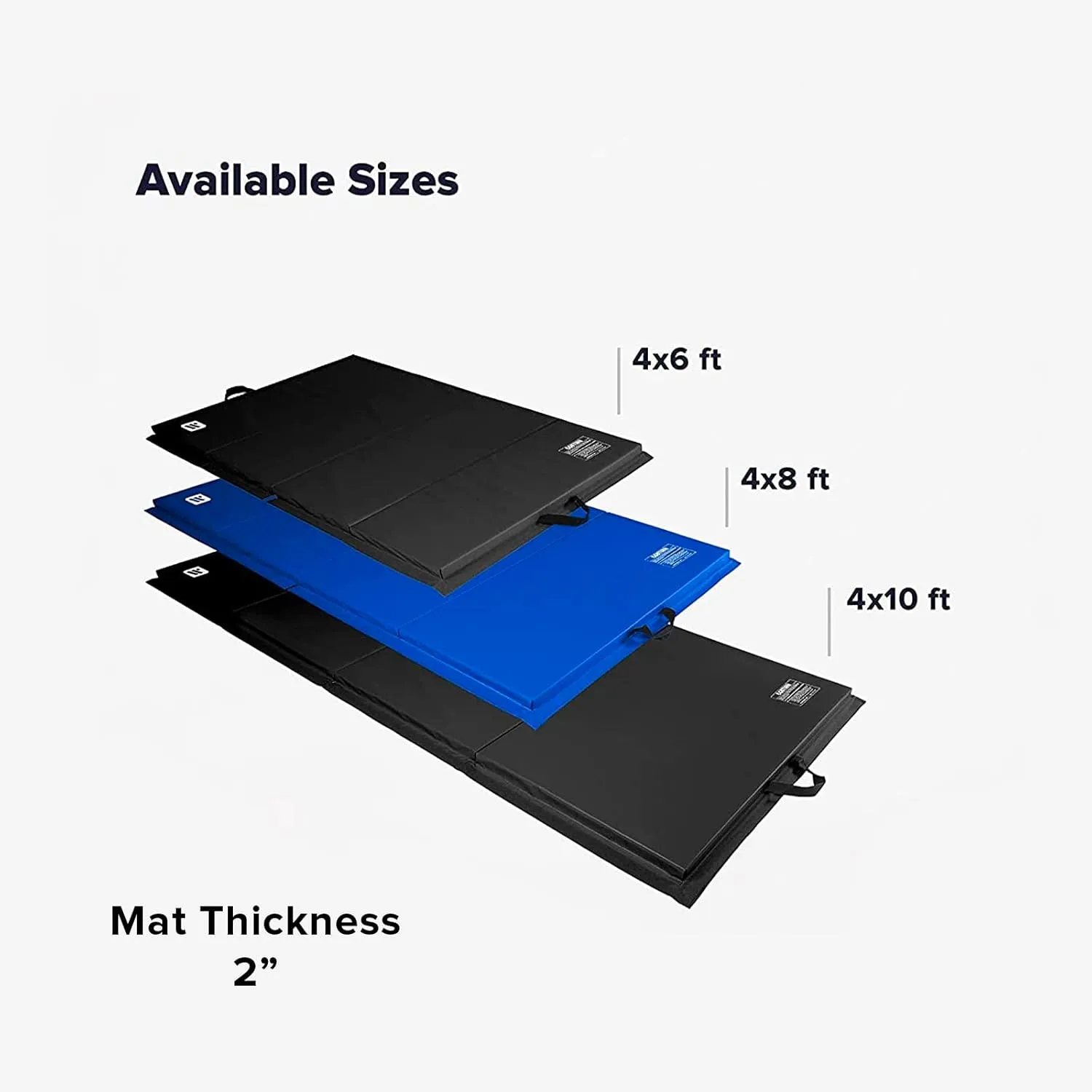 We Sell Mats 4 ft x 10 ft x 2 in Personal Fitness & Exercise Mat, Lightweight and Folds for Carrying