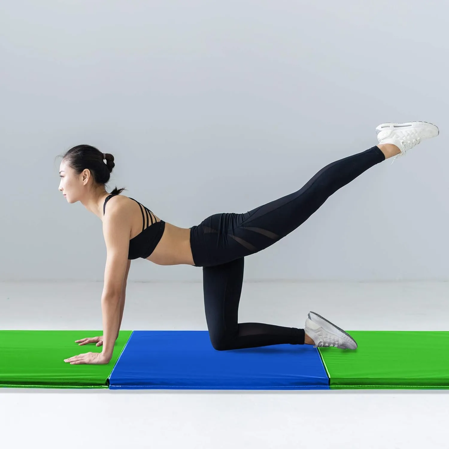 We Sell Mats - 4 ft x 8 ft x 2 in Personal Fitness & Exercise Mat for Home Workout - Lightweight and Folds for Carrying – All Purpose Home Gym Mat – Thick Mat for Yoga, Pilates, Stretches, and Floor Exercises