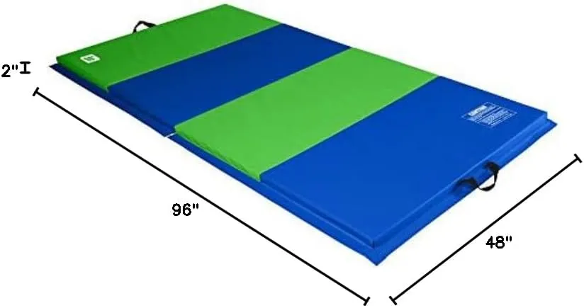 We Sell Mats - 4 ft x 8 ft x 2 in Personal Fitness & Exercise Mat for Home Workout - Lightweight and Folds for Carrying – All Purpose Home Gym Mat – Thick Mat for Yoga, Pilates, Stretches, and Floor Exercises