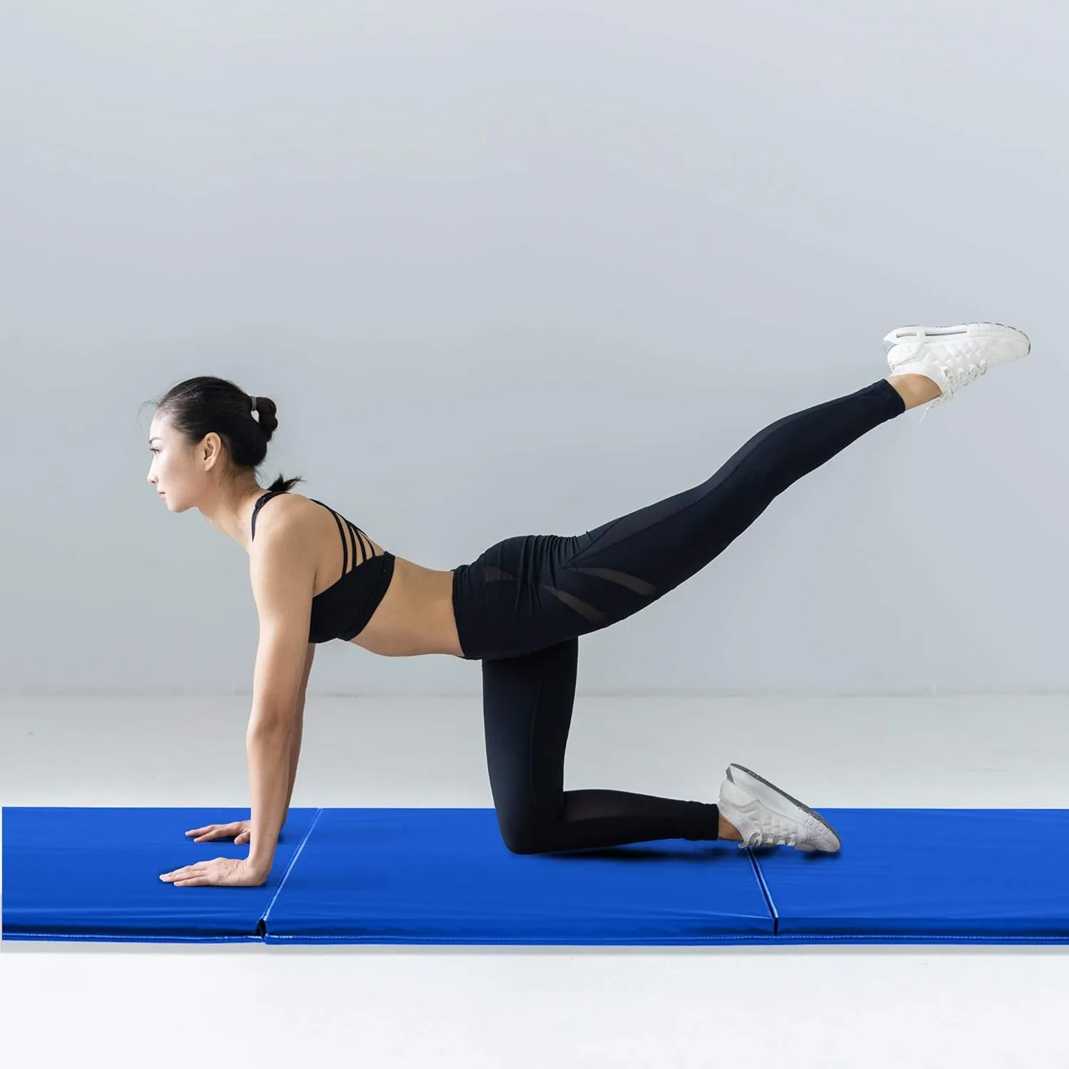 We Sell Mats - 4 ft x 8 ft x 2 in Personal Fitness & Exercise Mat for Home Workout - Lightweight and Folds for Carrying – All Purpose Home Gym Mat – Thick Mat for Yoga, Pilates, Stretches, and Floor Exercises