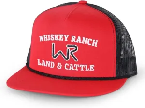 WHISKEY BENT HAT CO. Whiskey Ranch Land & Cattle, Mesh Snapback Trucker Hats