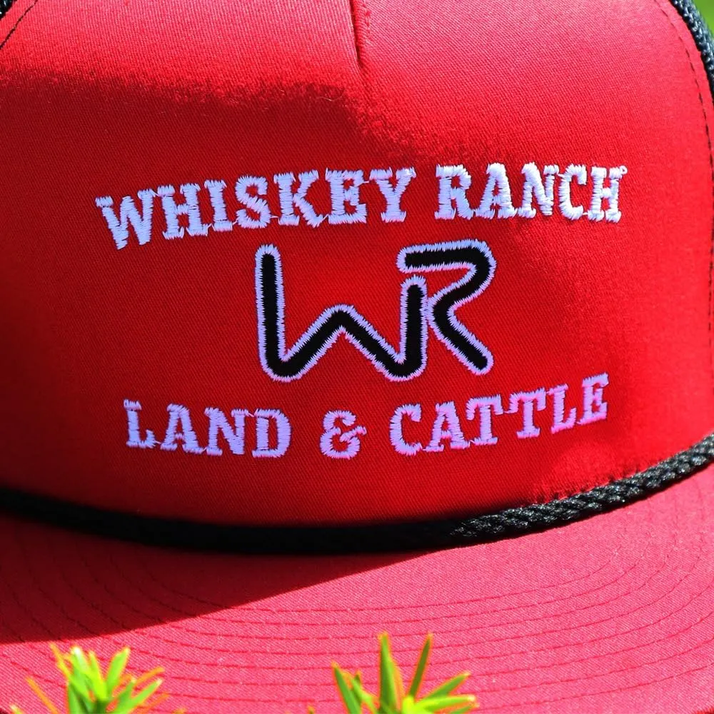 WHISKEY BENT HAT CO. Whiskey Ranch Land & Cattle, Mesh Snapback Trucker Hats