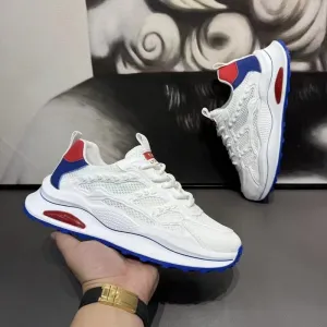 White Lace up Sneakers Fashion Breathable Mesh Flat Shoes Lightweight Versatile Casual Running Walking Shoes
