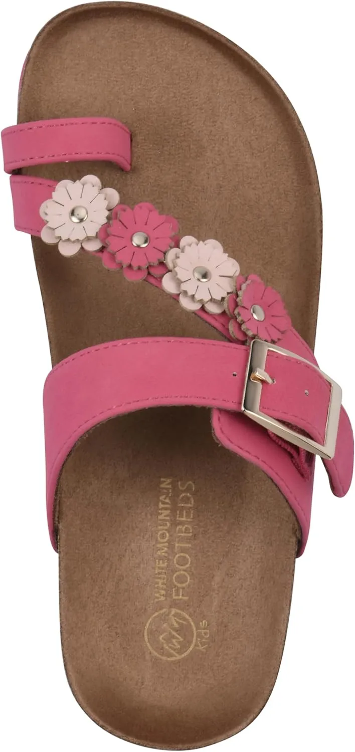 WHITE MOUNTAIN Kids Graffito Signature Comfort-Molded Floral Footbed Sandal