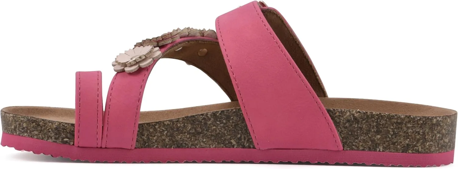 WHITE MOUNTAIN Kids Graffito Signature Comfort-Molded Floral Footbed Sandal
