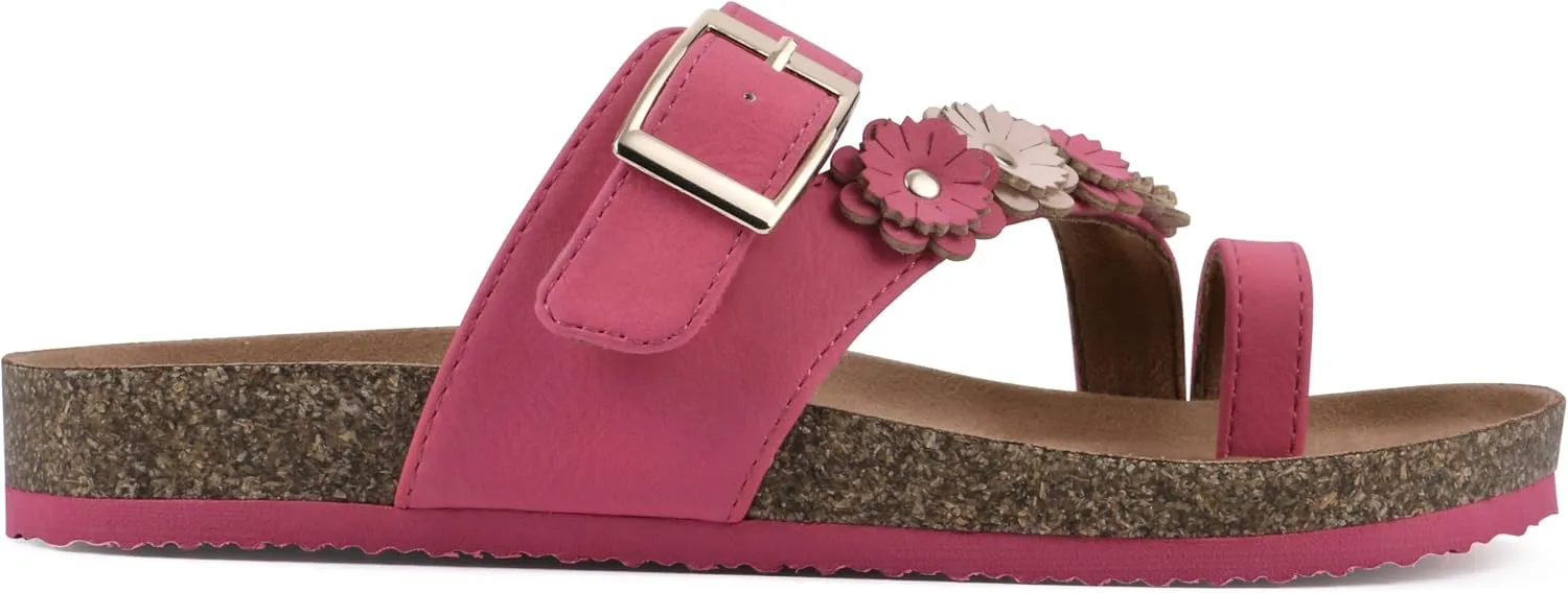 WHITE MOUNTAIN Kids Graffito Signature Comfort-Molded Floral Footbed Sandal