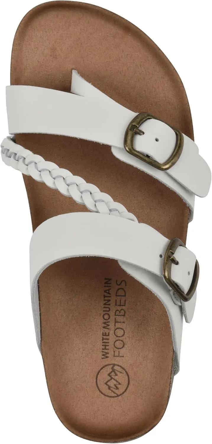 WHITE MOUNTAIN Women's Hammy Braided Signature Comfort-Molded Footbed Sandal