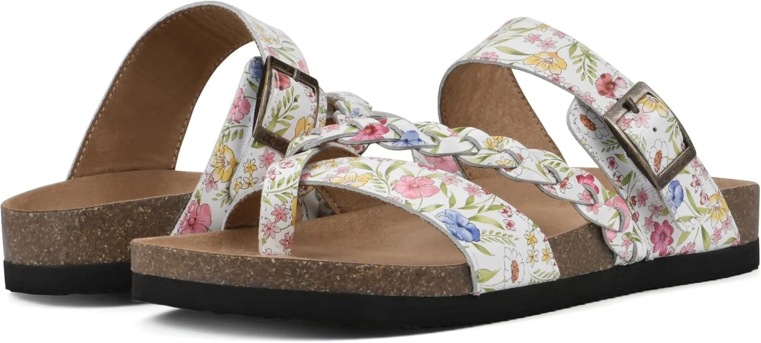 WHITE MOUNTAIN Women's Hazy Braided Signature Comfort-Molded Footbed Sandal